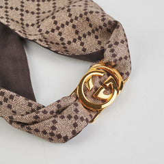 Gucci GG Gold Buckle Scarf Twilly