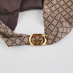 Gucci GG Gold Buckle Scarf Twilly