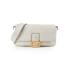 ITEM 1 - Fendi Baguette White Large Shoulder Bag