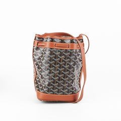 ITEM 2 - Goyard Petite Flot Bucket Bag Black/Tan