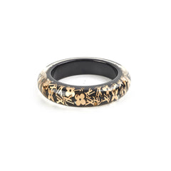 Louis Vuitton Thick Black/Gold Bangle Size M/L