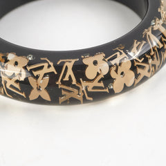 Louis Vuitton Thick Black/Gold Bangle Size M/L