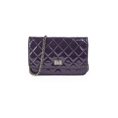 Chanel Reissue Patent Wallet On Chain WOC Purple