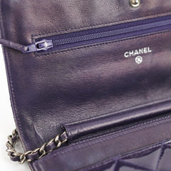 Chanel Reissue Patent Wallet On Chain WOC Purple