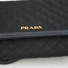 Prada Quilted Nylon Wallet On Chain WOC Black