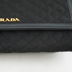 Prada Quilted Nylon Wallet On Chain WOC Black