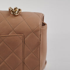 Chanel Caviar Seasonal Flap Beige 24 Series