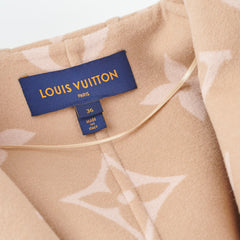 Louis Vuitton Belted Double Face Hooded Wrap Coat  Size 36