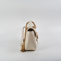 Gucci Marmont Small Matelasse White Shoulder Bag