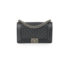 Chanel Old Boy Medium Black Caviar