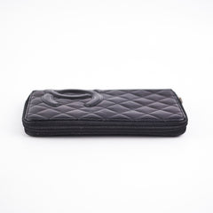 Chanel Fold Large Lambskin Black Wallet