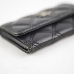 Chanel Black Flap Lambskin Cardholder - Series 20