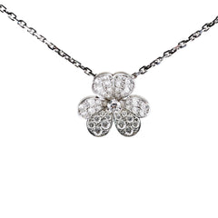 Van Cleef & Arpels Frivole 18k White Gold Diamond Necklace