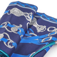 Hermes Silk Maxi Twilly Scarf Blue/Green