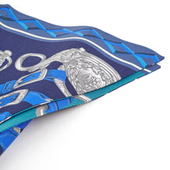 Hermes Silk Maxi Twilly Scarf Blue/Green