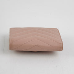 Saint Laurent Matelesse Bi-Fold Wallet Light Pink
