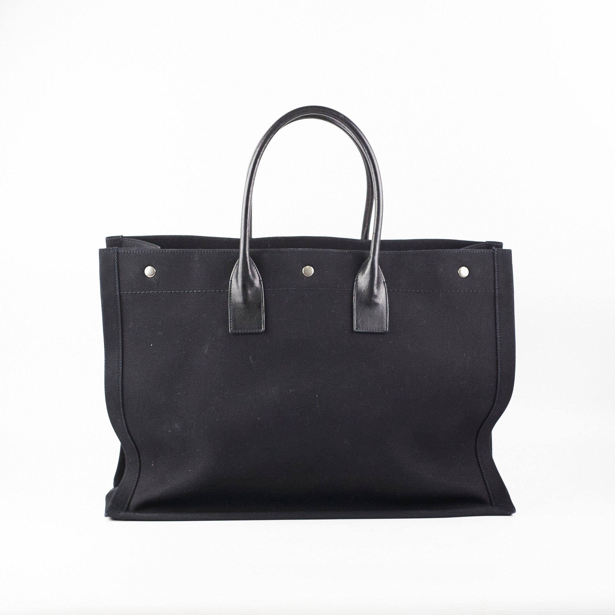 Saint Laurent Downtown Cabas Dark Grey - THE PURSE AFFAIR