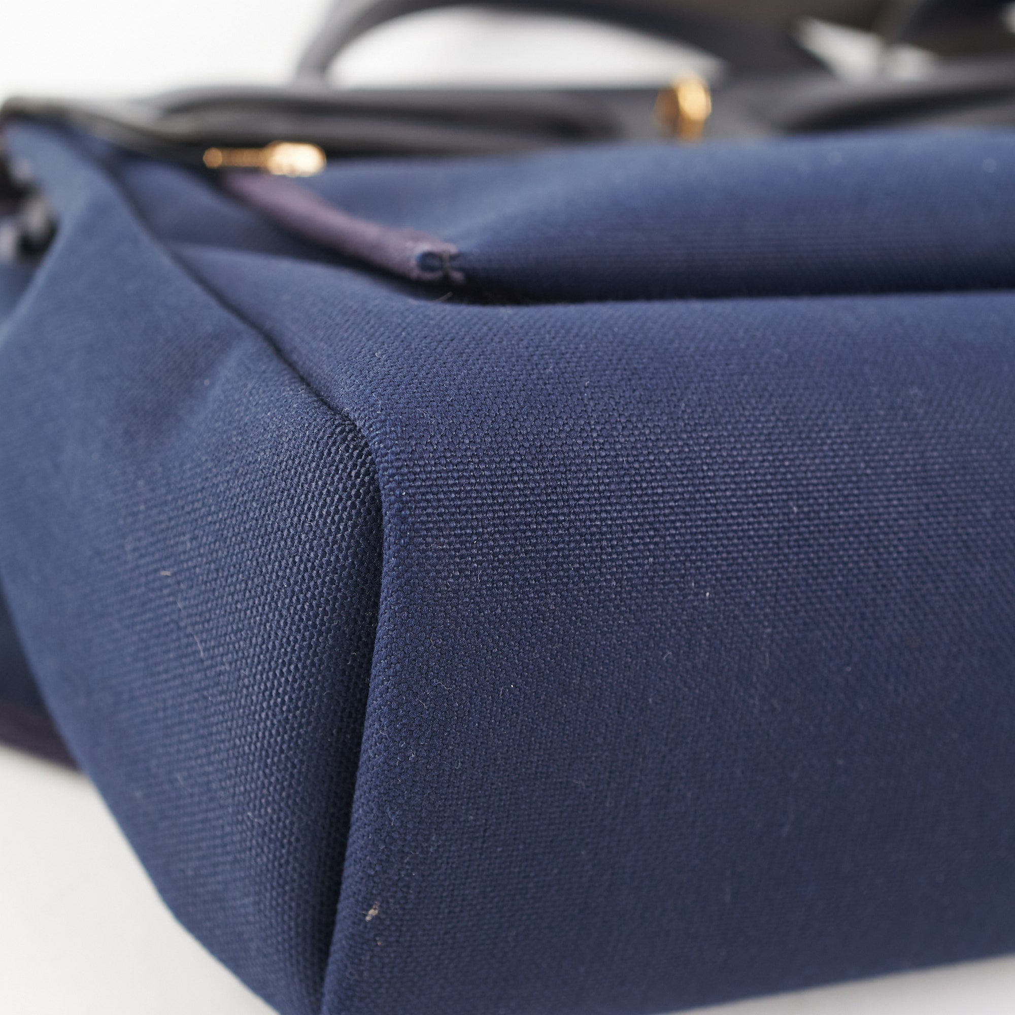 Hermes Herbag Zip PM Etoupe/Bleu Indigo - THE PURSE AFFAIR