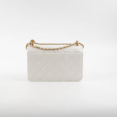 Chanel Seasonal Wallet On Chain WOC White