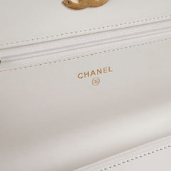 Chanel Seasonal Wallet On Chain WOC White