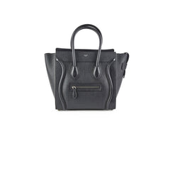 Celine Micro Luggage Pebbled Leather Black