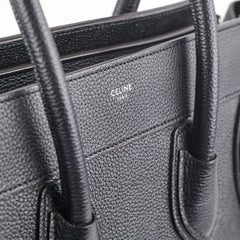 Celine Micro Luggage Pebbled Leather Black