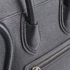 Celine Micro Luggage Pebbled Leather Black