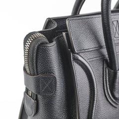 Celine Micro Luggage Pebbled Leather Black