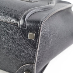 Celine Micro Luggage Pebbled Leather Black