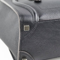 Celine Micro Luggage Pebbled Leather Black