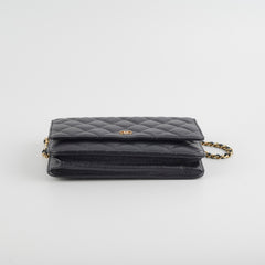 Chanel Caviar Wallet On Chain Woc Black