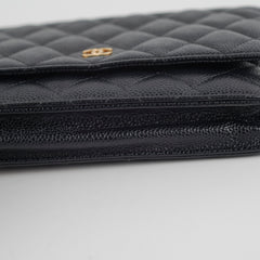 Chanel Caviar Wallet On Chain Woc Black