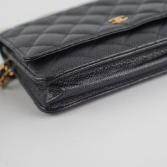 Chanel Caviar Wallet On Chain Woc Black