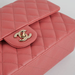 Chanel Caviar Medium/Large Double Classic Flap Pink