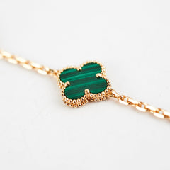 Van Cleef and Arpels 5 Motif Malachite Bracelet