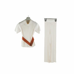 Hermes Top & Pants Set Ivory Size 34