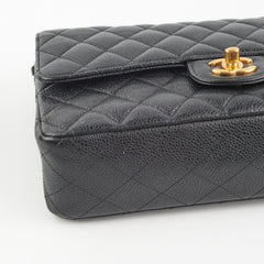 Chanel Medium/Large Caviar Classic Double Flap Black