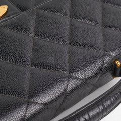 Chanel Vintage Caviar Briefcase Black