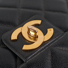 Chanel Vintage Caviar Briefcase Black