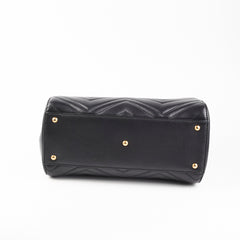 Gucci GG Marmont Matelasse Top Handle Bag Black