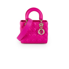 Christian Dior Small Lady Dior Neon Pink