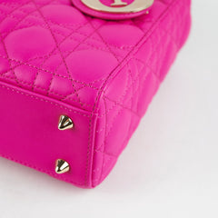 Christian Dior Small Lady Dior Neon Pink