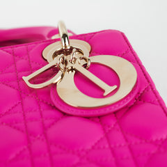 Christian Dior Small Lady Dior Neon Pink