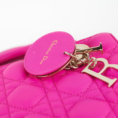 Christian Dior Small Lady Dior Neon Pink