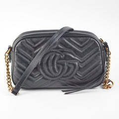 Gucci Small Marmont Camera Black Bag