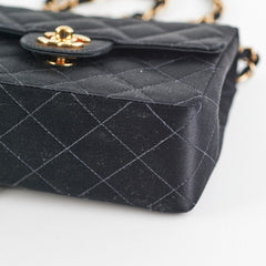 Chanel Mini Square Flap Satin Black- Series 7