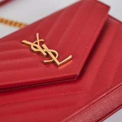 Saint Laurent Red Envelope Wallet On Chain