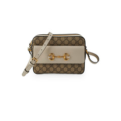 Gucci Horsebit Monogram White Crossbody