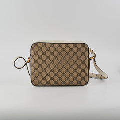 Gucci Horsebit Monogram White Crossbody