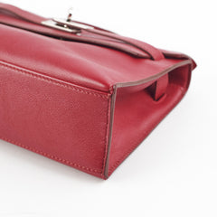 Hermes Kelly Pochette Swift Burgundy - O Square